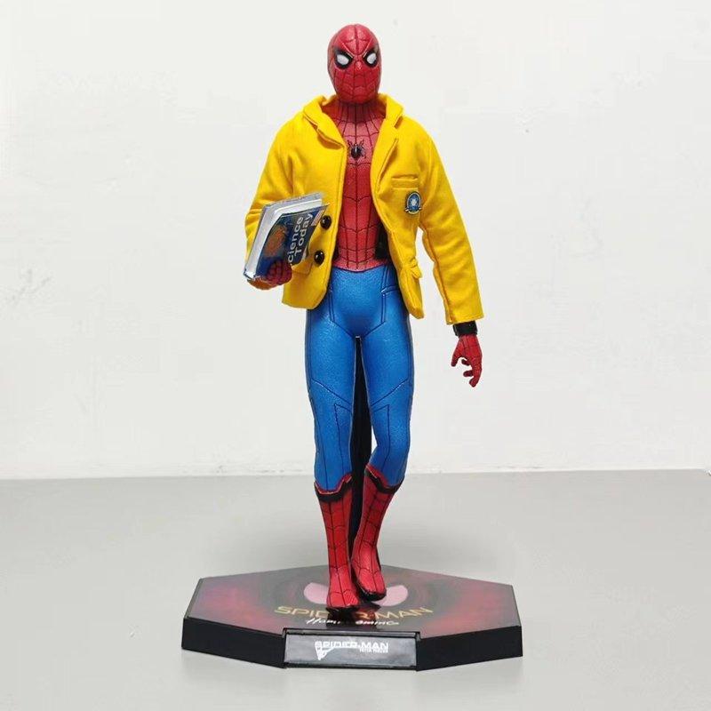 Vendicatori: Statua di Spider-Man Homecoming in Scala 1/6 con Vestiti Veri Progettata per la Stagione del Ritorno a Scuola come Statuetta Decorativa o Modello