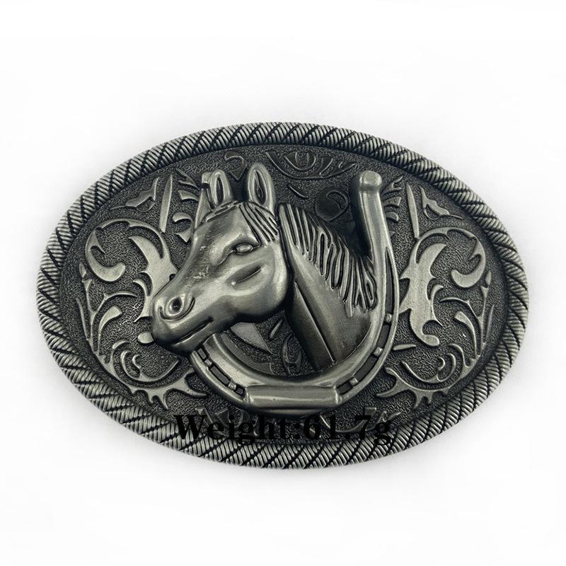Men s Casual Zinc Alloy Belt Buckle - Galloping Horse Design