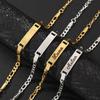 Stainless Steel Curved Plate Bracelet: Couple's Simple Cuban Hip Hop Style