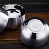 Insulated Bowl Dishwasher Safe Salad Bowl Stainless Steel Bowl 12cm Diameter Double Layer Enjoy Hot or Cold Soups
