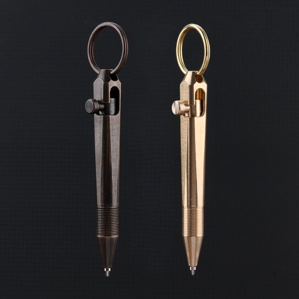 All-Metal Mini Brass Pen Easy Carry Neutral Ballpoint Pen Travel Pocket Pen  Writing Instruments
