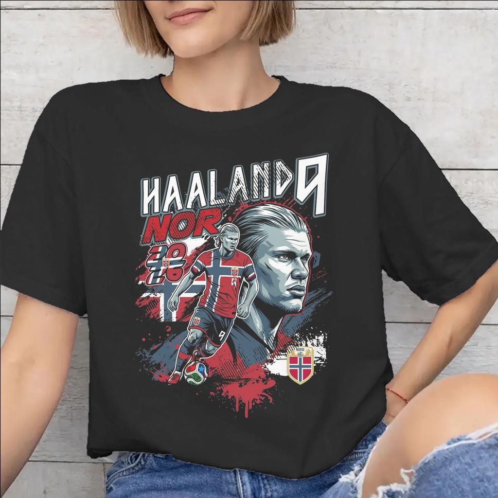 Haalands Accessories Unisex WoUnisex T Shirts 100 Cotton Tee Graphic Printing Football Tshirt Clothing