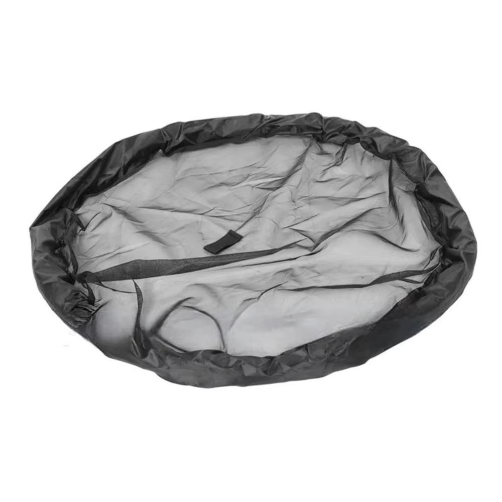 

Polyester Floating Flora Fish Barrier Fine Mesh Pond Plant Isolation Net Water Features 60cm/23.62in чёрный