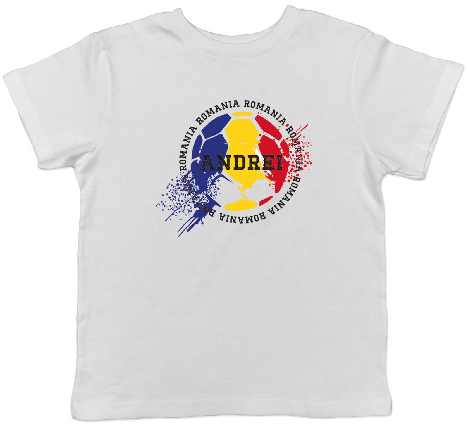 Personalised Romania Football Sports Childrens Kids T-Shirt Boys Girls Gift 120