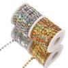 1M Goldfarbe Bunte Kette Edelstahl Emaille Blumenketten für DIY Schmuckherstellung Fußkettchen Armband Halsketten Zubehör