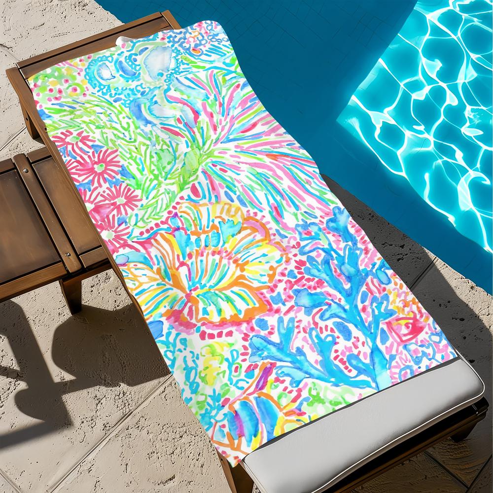 L-Lilly Logo Towel Gift For Travel Gym Sauna Travel Spa Shower Camping Quick Dry Sports P-pulitzer-P Beach Towels Soft Pool
