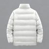 Men's Casual Solid-color Stand-up Collar Cotton-padded Jacket, Men's Thick And Warm Long-sleeved Coat With Added Cotton