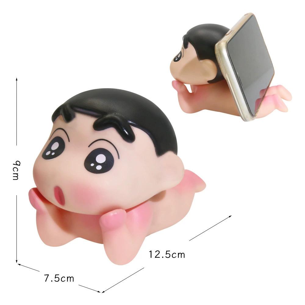 Crayon Shinchan Anime Girl Gift Phone Holder Desktop Decor Pyjama Shinchan Model Toy Figure