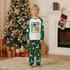 Christmas Print Neck Long Sleeve and Pants Matching Family Loungewear Set