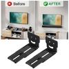 Speaker Slide Rail Heavy Duty Metal Construction Adjustable Soundbar Mount For Home Cinema