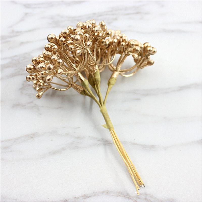 Fake Branches Simulati Leaf Wedding Props Home Artificial Landscaping Pine Needle Berry Hang Frost Flower Tree Branches Leaves