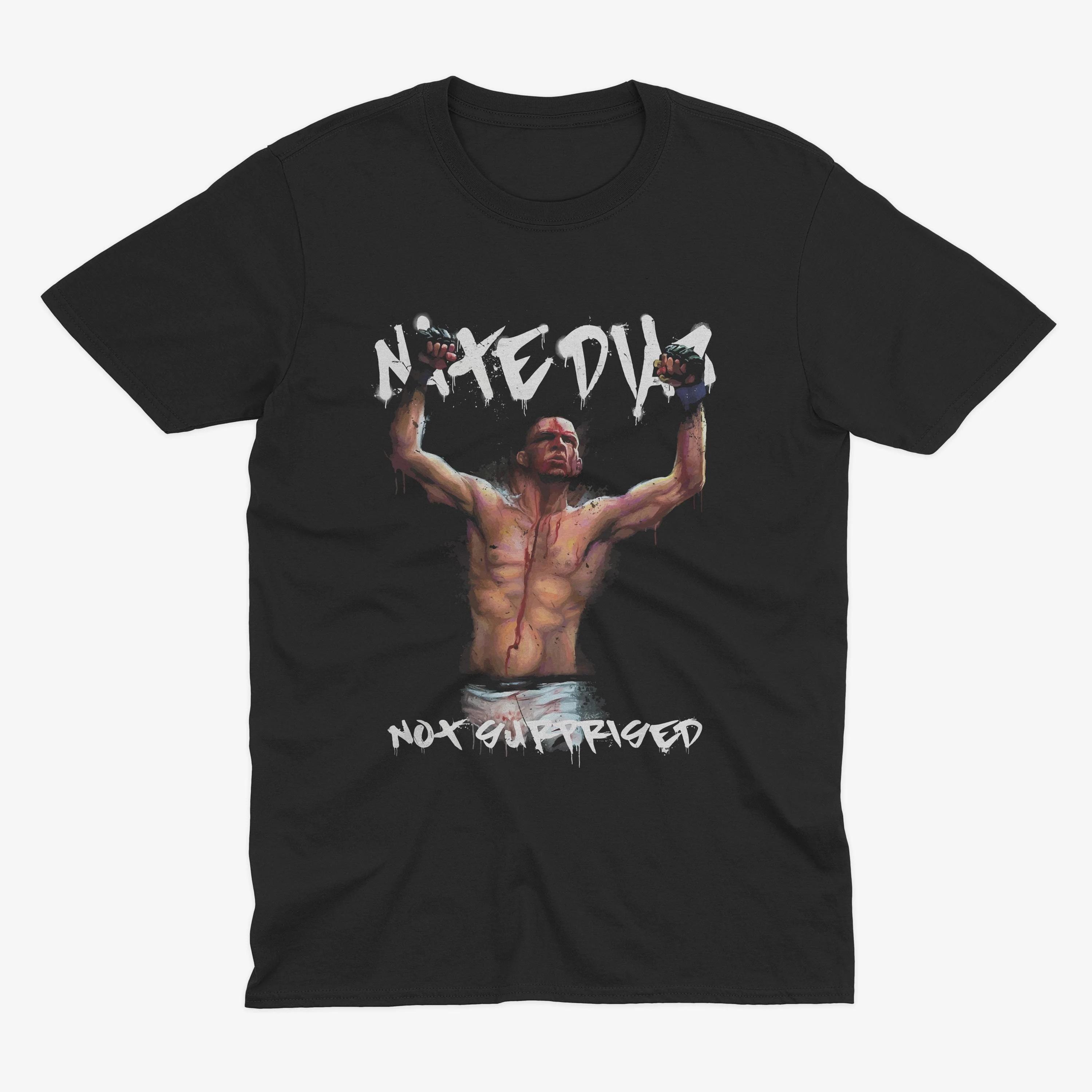 2026 Summer UFC Nate Diaz Fighting Graphic Tshirt Women Sports Cotton Short Sleeve Loose Leisure Fitness Shirt Unisex S