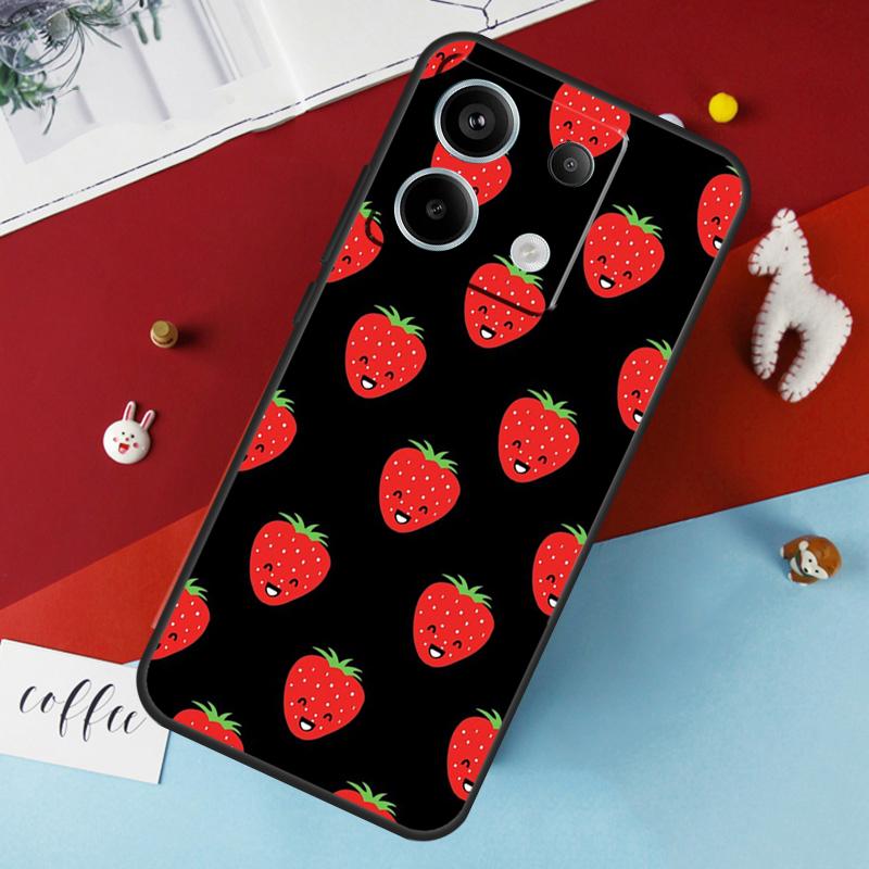 Cute Strawberry Case For Xiaomi Redmi Note 14 12 11 10 13 Pro 15 Pro Plus Redmi 15 14C 10C 12C 13C 15C Cover