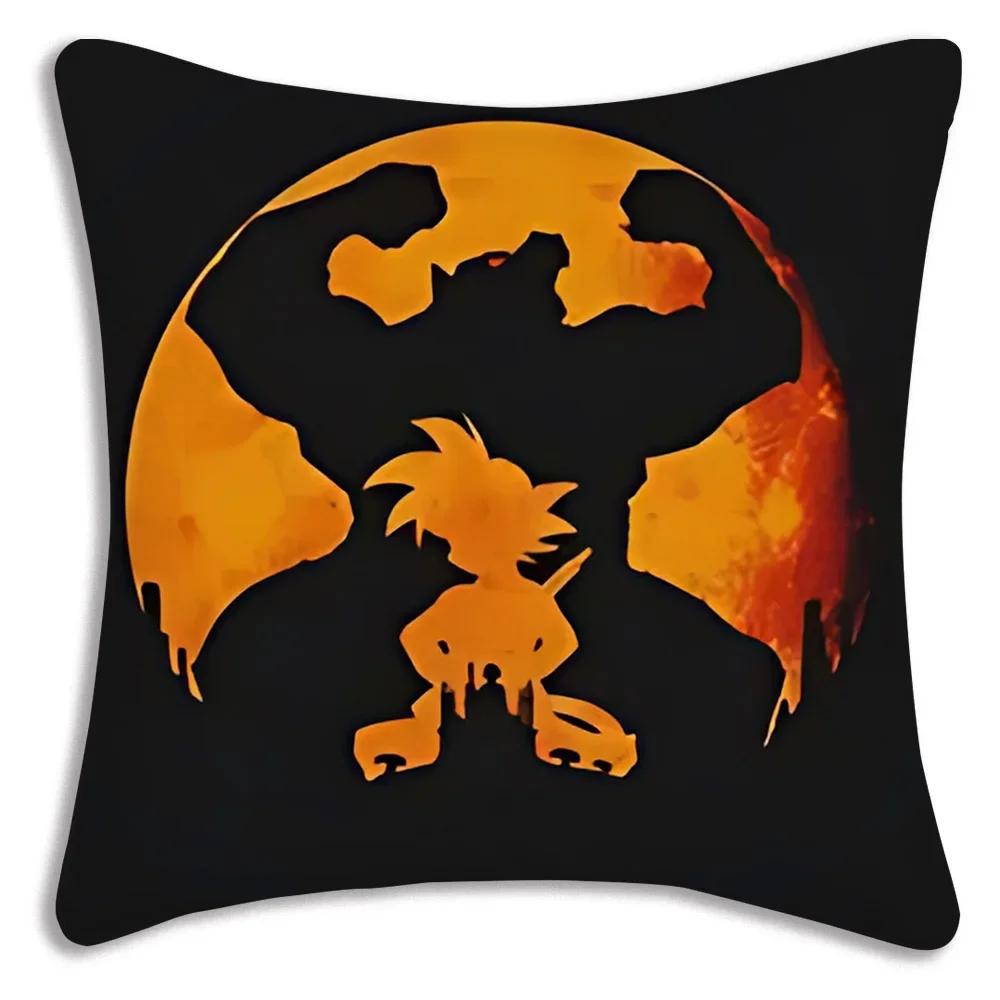 Anime Dragon Balls Z Goku Kawaii Kissenbezüge Cartoon Sofa Dekoratives Zuhause Doppelseitiger Druck Kurzer Plüsch Niedlicher Kissenbezug