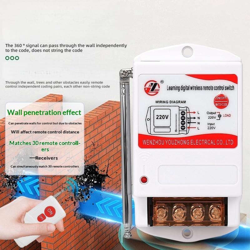 1 Set Wireless Remote for 220V Water Pump and Light Control Home Automation