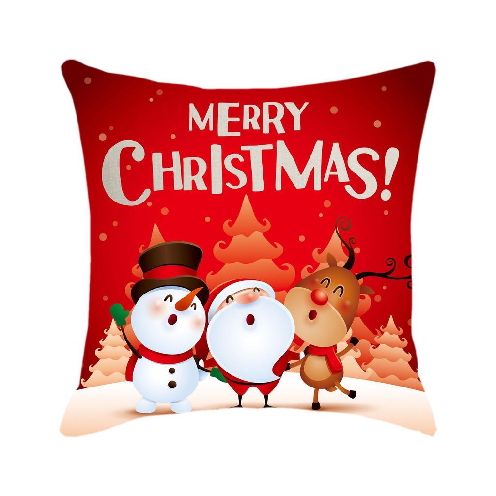 New Christmas Pillow Cover, Festive Pillow, Cushion Cover, Gift Backrest Cover, Waist Cushion Cover