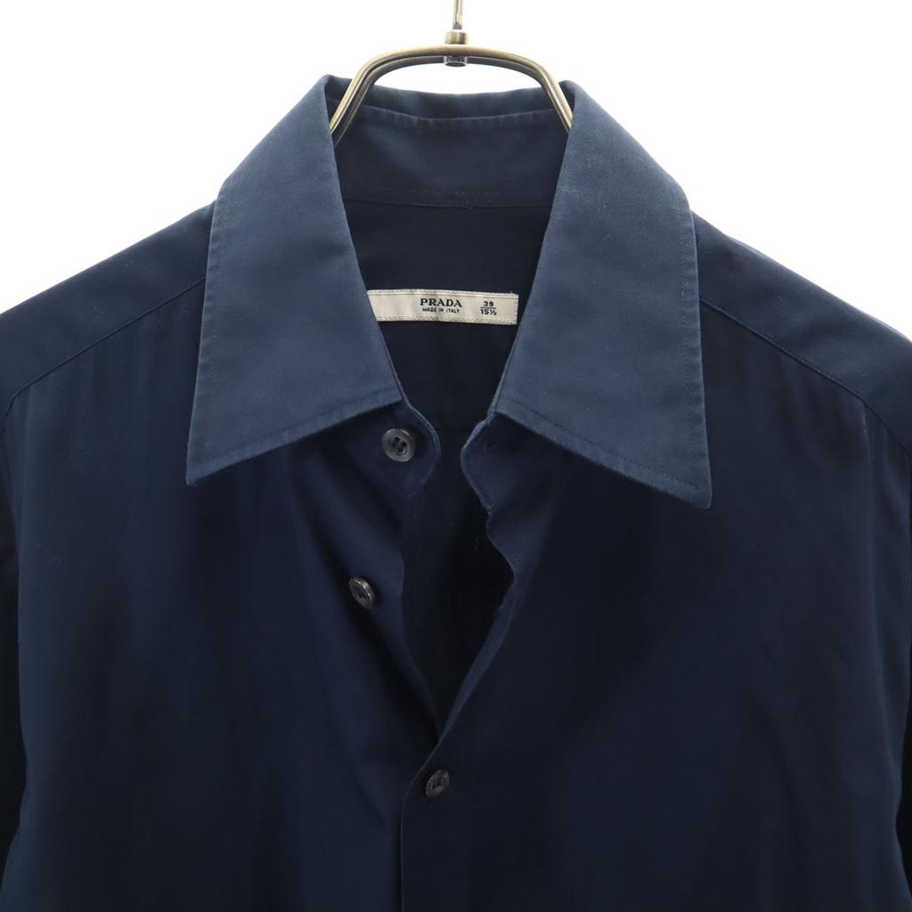 PRADA made in Italy Long sleeve Cotton shirt 39 Navy Men's Used