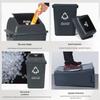 Square Outdoor Plastic Swing Lid Trash Can