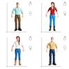 Farm Pasture Simulation Plastic Doll Model Ornament Farmer Worker Animal Woman