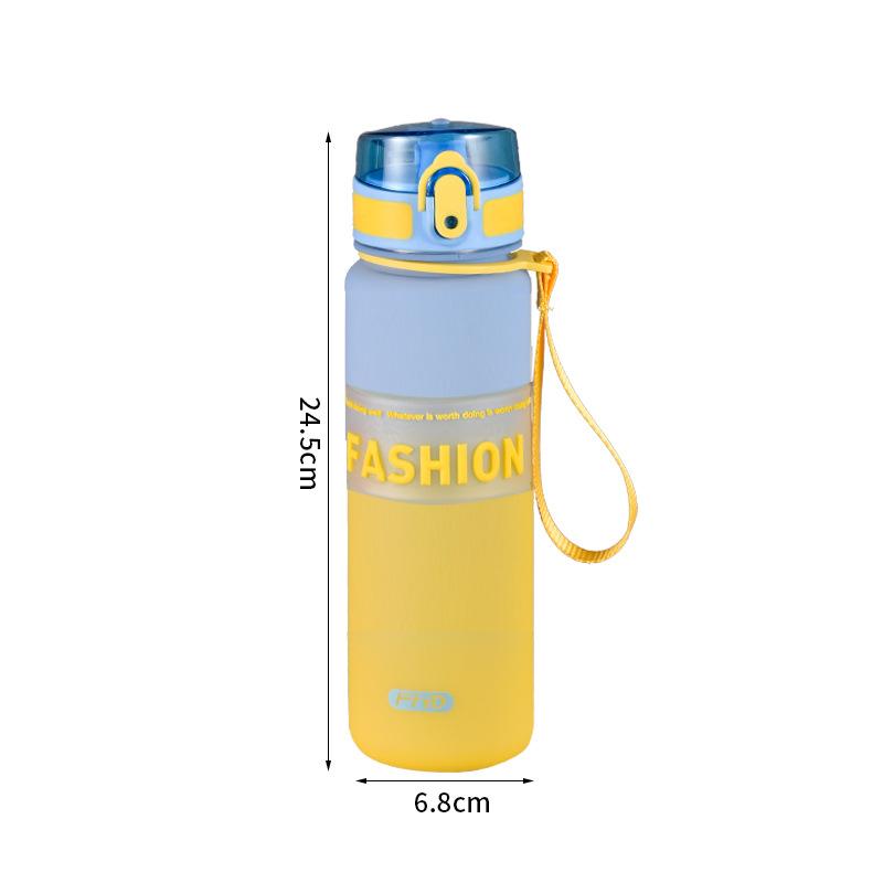 Water bottleP Macaron gradual change silicone plastic water cup men and women outdoor sports kettle matte bounce cover cup