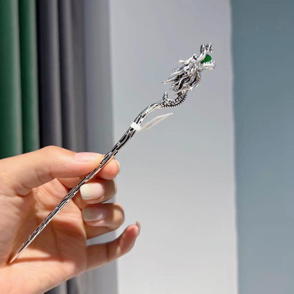 Luksusowa, pomyślna spinka do włosów smoka dla damskiego Hanfu i Qipao
