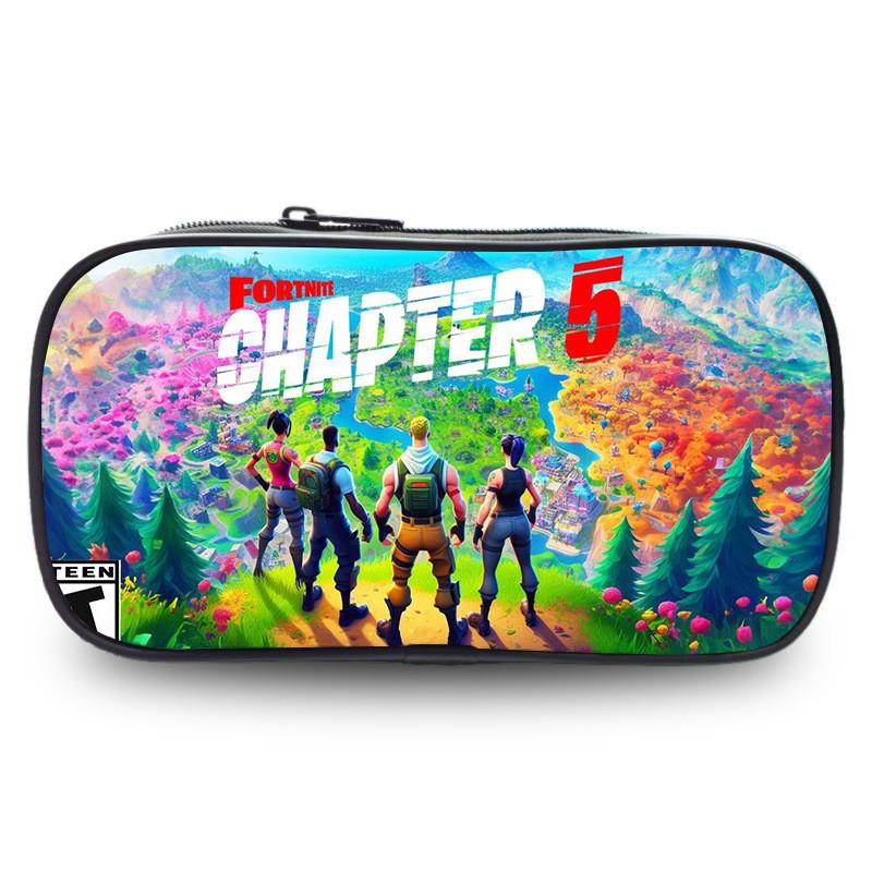 Night Fortress Pen Case Large Capacity Double Layered Design Patterns Diverse