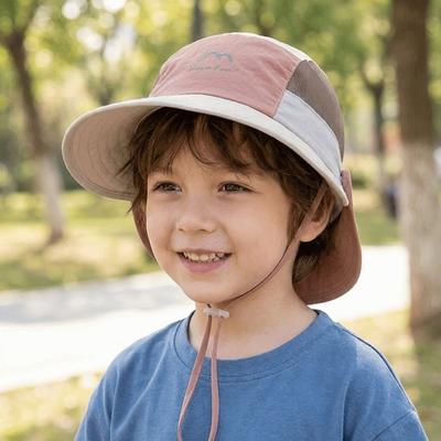 Macaron Color Children Sun Hat Breathable Detachable Cap Comfortable Quick-Dry Bucket Hat  Boys