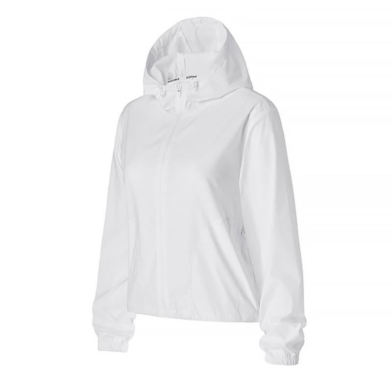 

Женская легкая куртка с капюшоном для защиты от солнца UPF50+ - Дышащая, свободного кроя, солнцезащитное пальто с длинным рукавом Small белый