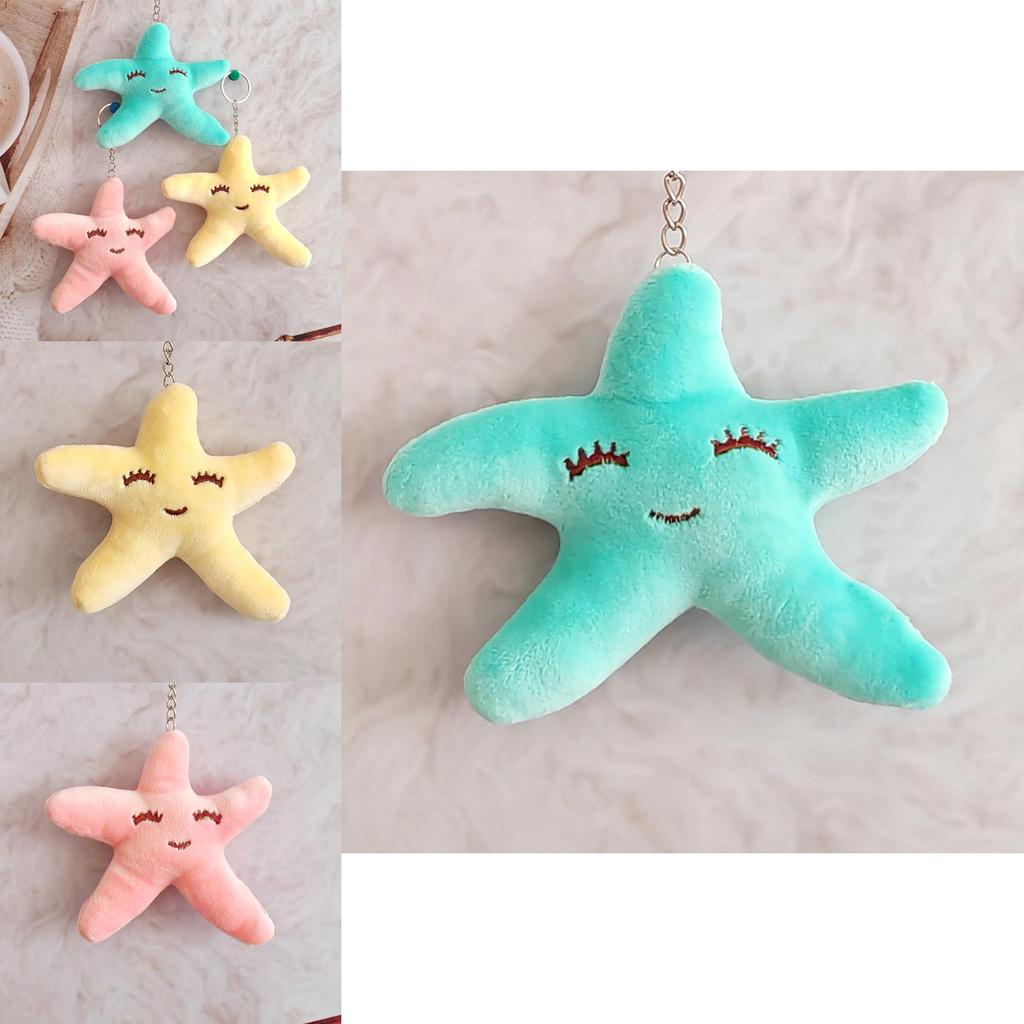 Plush Starfish Keychain Plush Toy Decorative Pendant For Kid And Teens