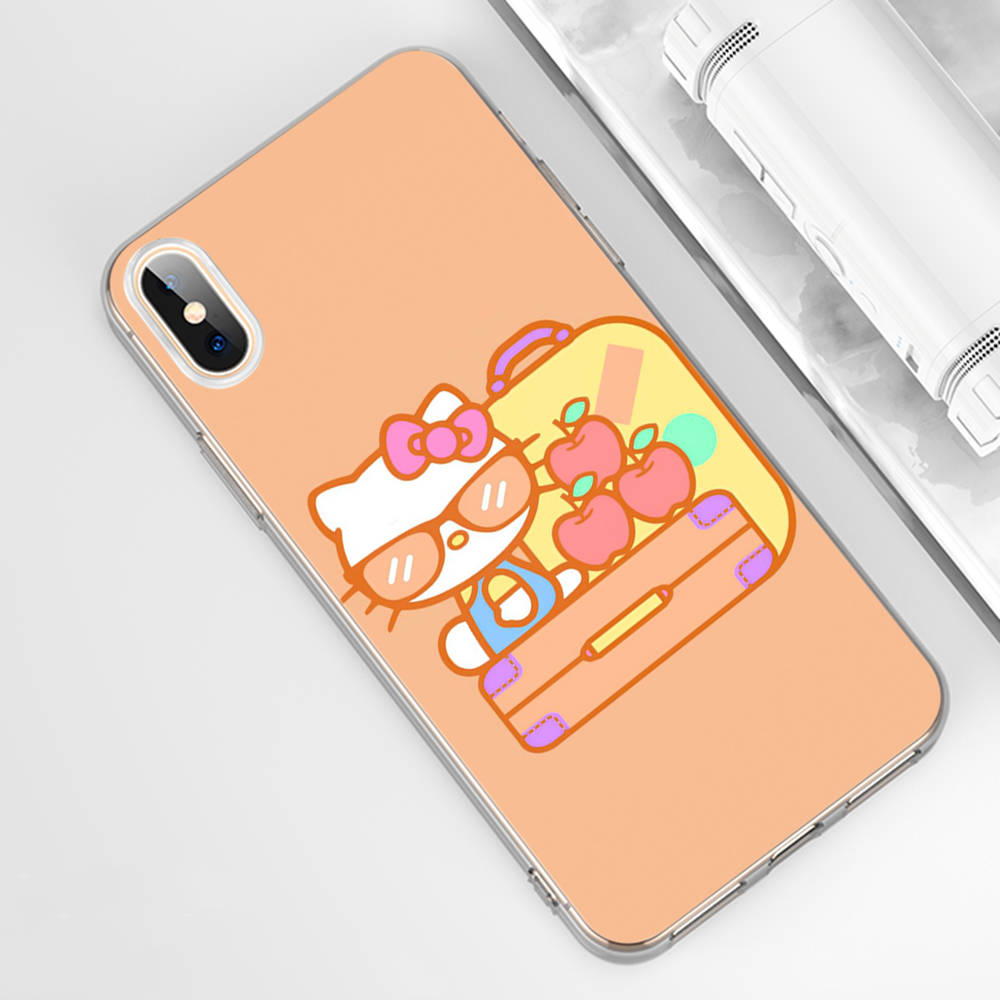 KT62 Cute Hello Kitty Case for Samsung A04 A14 A23 A34 A54 M23 M33 M52 M53 Realme 10 9 C30S C35 C55 VIVO Y02S Y21 Y33S Y51 X80 Pro Clear Cover