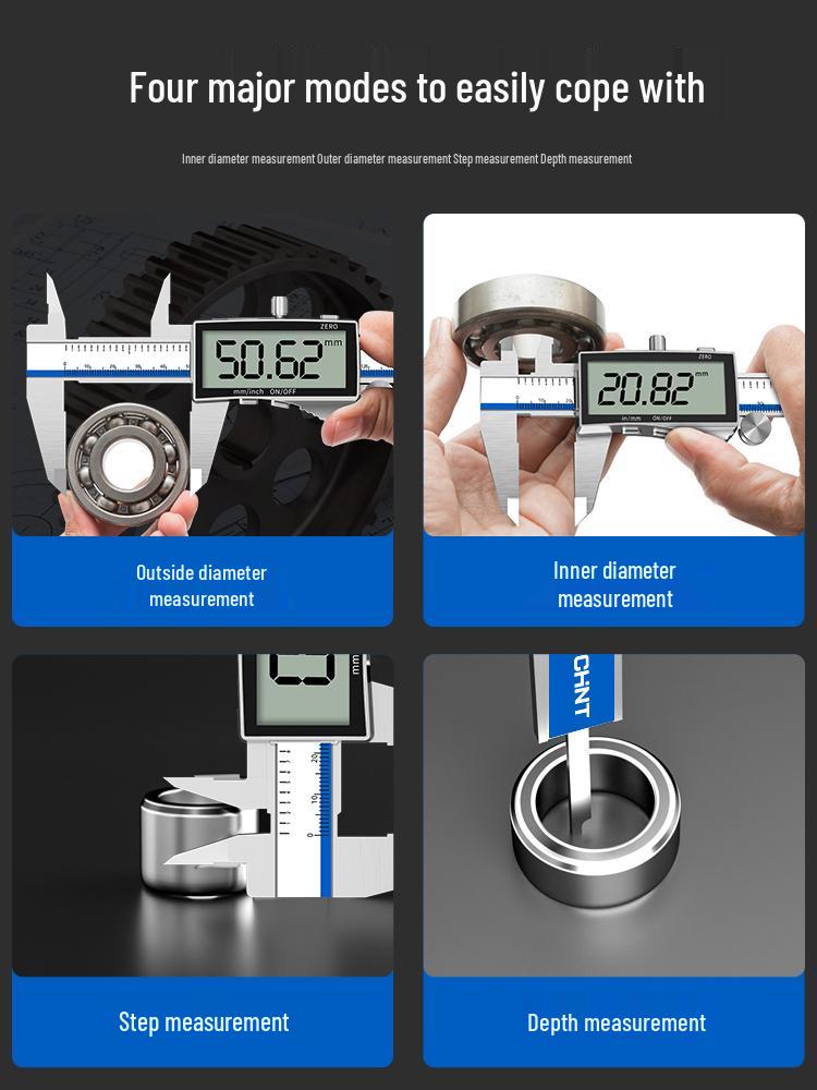 Zhengtian Electronic Digital Vernier Caliper - Precise Stainless Steel Industrial Measuring Tool