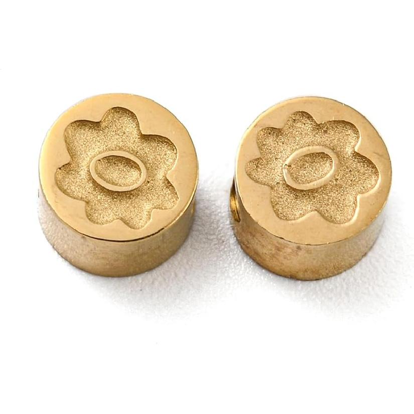 LiQunSweet 20 Pcs 18K Gold Plated Heart 304 Stainless Steel Beads Lovely Heart Spacer Loose Beads for Valentine's Day Gifts DIY Jewelry Craft