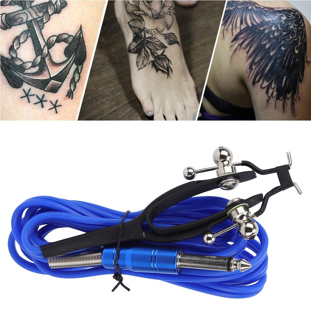 1.8m Tattoo Power Supply Silicone Clip Cord Tattoo Hook Line for Tattoo Machine (Blue)