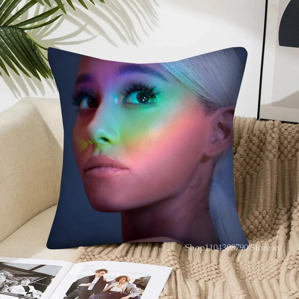 Singer A-Ariana G-Grande Pillow Case Fashion Square Pillowcase Bedroom Sofa Room Ins Decoration Leisure Cushion Cover 40x40