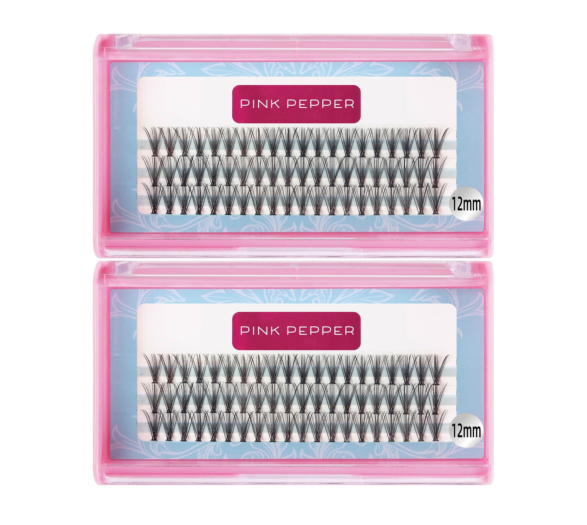 

PINK PEPPER Partial Eyelash 20 Strands x 2 Self-Lash Extensions, Extensions, 0.07mm Thickness, (C-12 Cases) чёрный