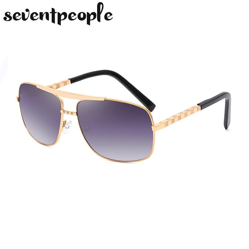 Vintage Square Sunglasses Men Luxury Brand Designer Metal Frames Sun Glasses for Male Fashion Rectangular Sunglass Gafas De Sol