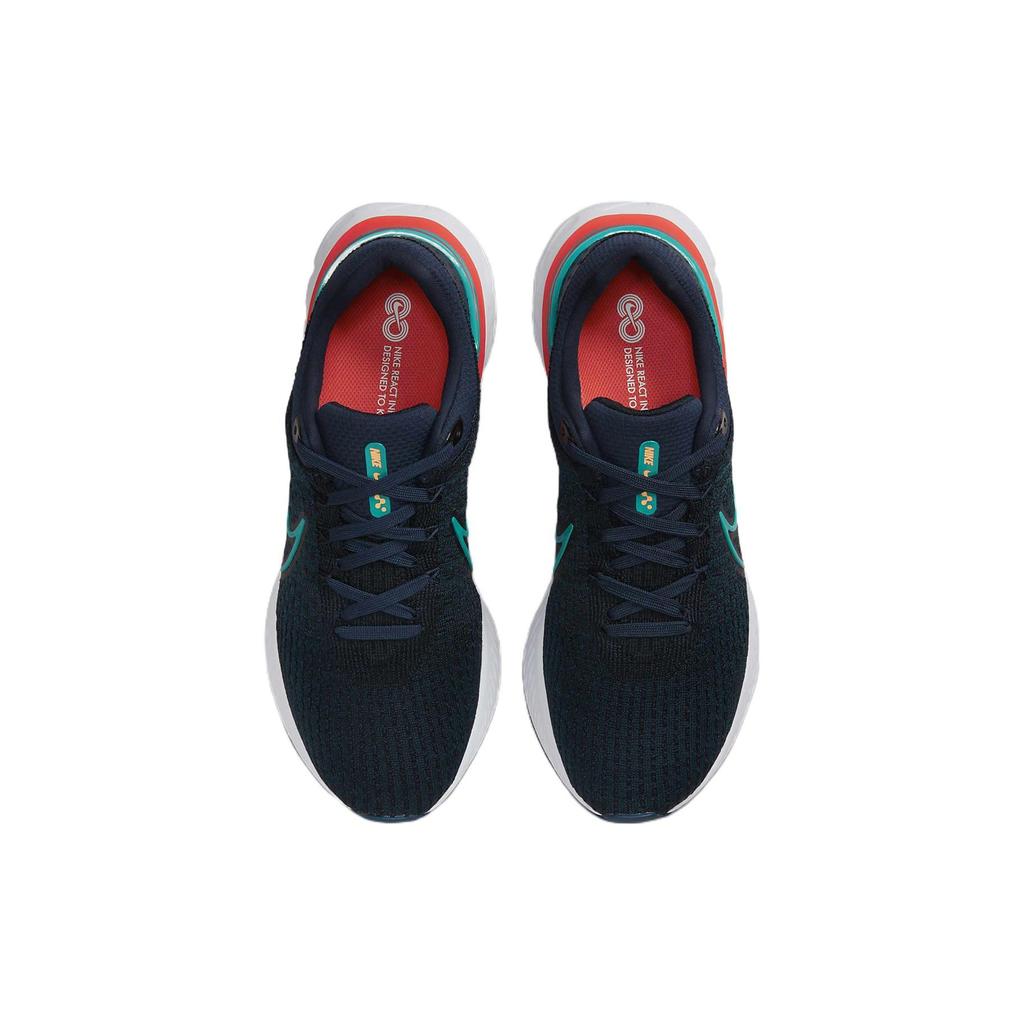 Nike React Infinity Run Flyknit 3 Obsidian Bright Spruce Men Sneakers Blue White Light-Crimson DH5392-401