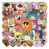 50 Cartoon Ins Style Milk Cookies Doodle Stickers Decorative Suitcase Water Cup Guitar Waterproof DIY