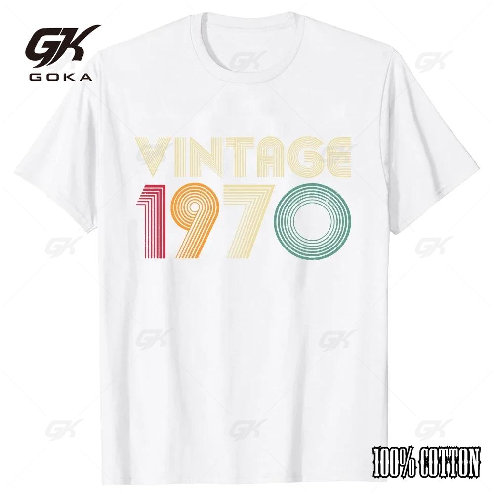 Birthday Gift Short Sleeved 54 Years Old Born in 1970 Shirt 54th Birthday Summer Retro Vintage 1970 Graphic  Tshirt