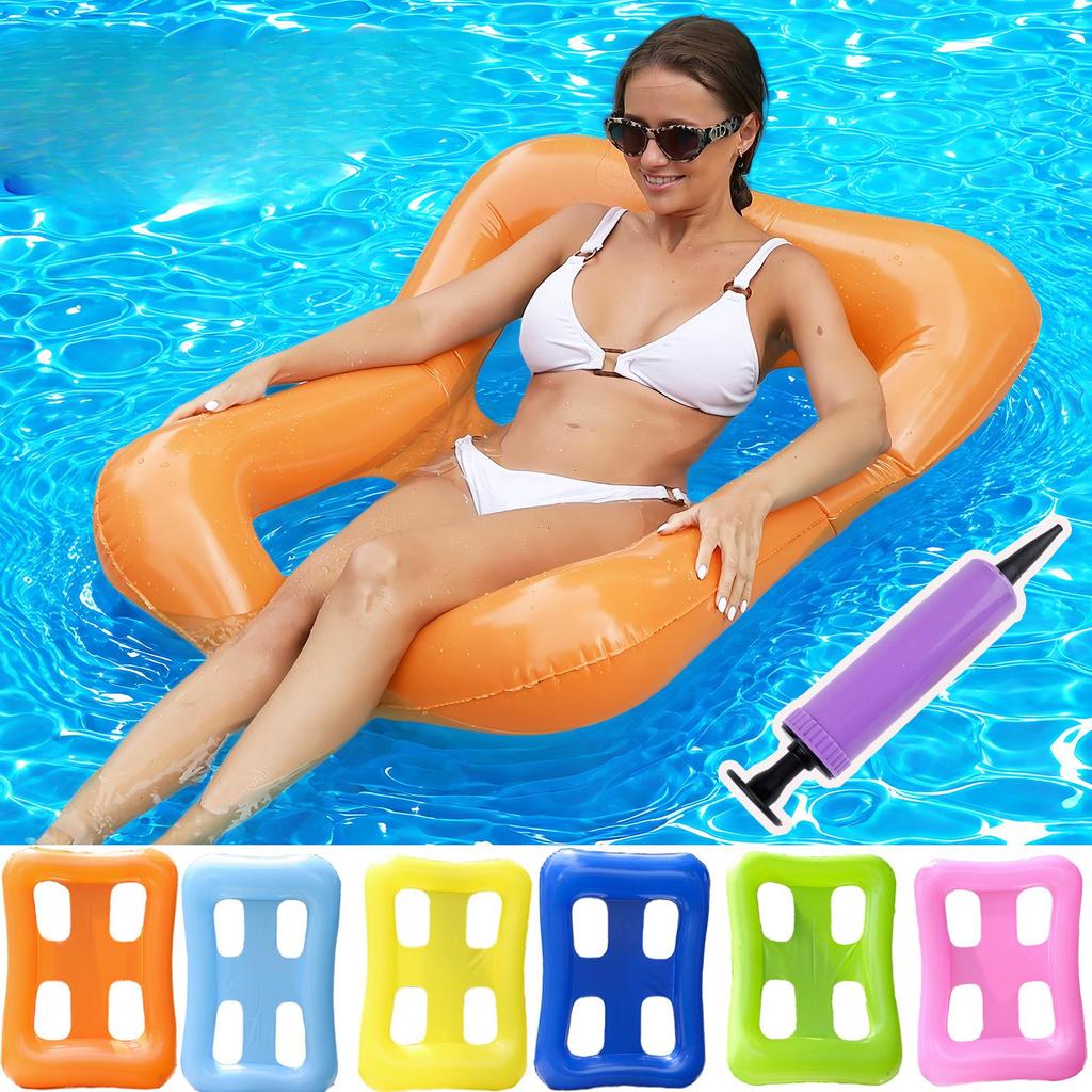 1 Stück Wasser Aufblasbarer Liegestuhl Faltbar Aufblasbare Schwimmreihe Pvc Wasser Schwimmhängematte Tian Schwimmreihe