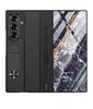 Samsung Z Fold7 5G Leather Flip Case with Glass Painting & Pen Slot