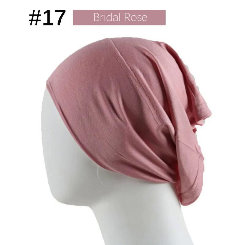 Modal Solid Color Women's High-Elasticity Mercerized Cotton Malaysian Tube Beanie Arabic Snood