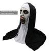 Halloween Nun Horror Mask Cosplay Scary Latex Masks With Headscarf Full Face Helmet Halloween Party Props