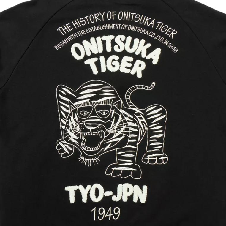 Onitsuka Tiger Sweat Top Series Fashion Letter Loose Pullover Sweatshirt Unisex Sweatshirt Black Beige 2183B165-002