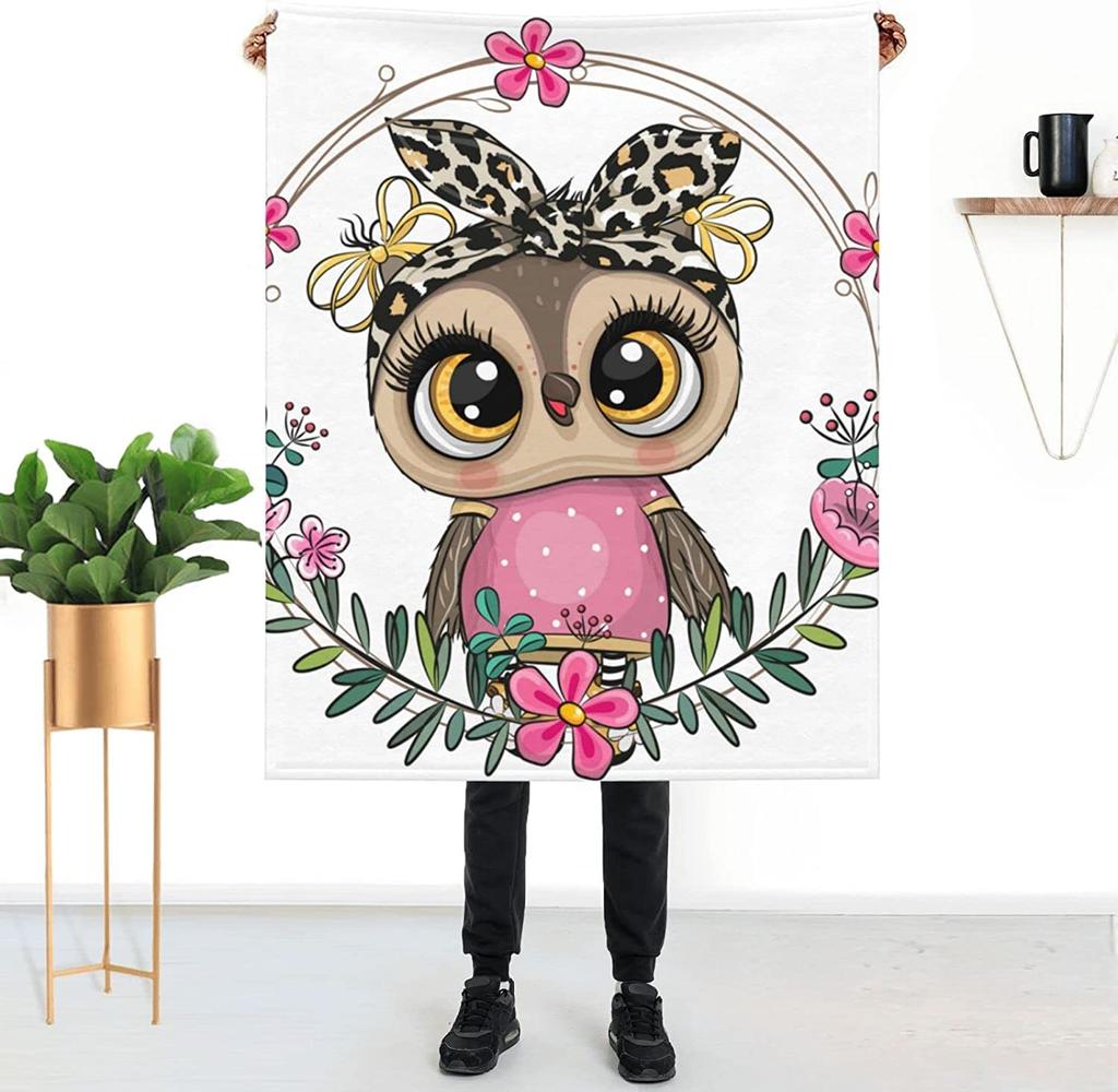 Eulen-Geschenke für Eulenliebhaber, Überwurfdecken, Flanell-Überwurfdecke, gemütlich, weich, bequem, Überwurfdecke für Bett, Couch, Sofa, Büro, dekorativ