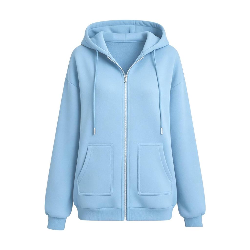 Women's Hoodie with Pockets Loose Fit Color Hooded Sweatshirt for Fall Winter