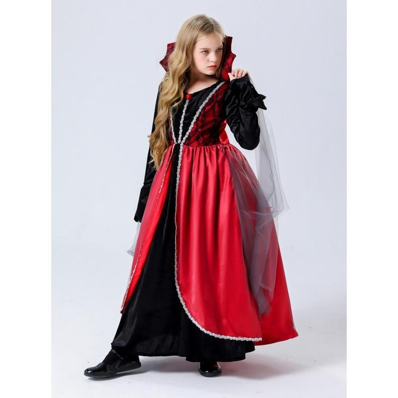 Halloween vampire costume female masquerade party costume ueen tue vintage court queen costume