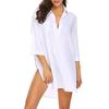 Spring Summer Women's Dress Deep V Neckline Fashion Beach Sunscreen Swimwear Shirt Dresses