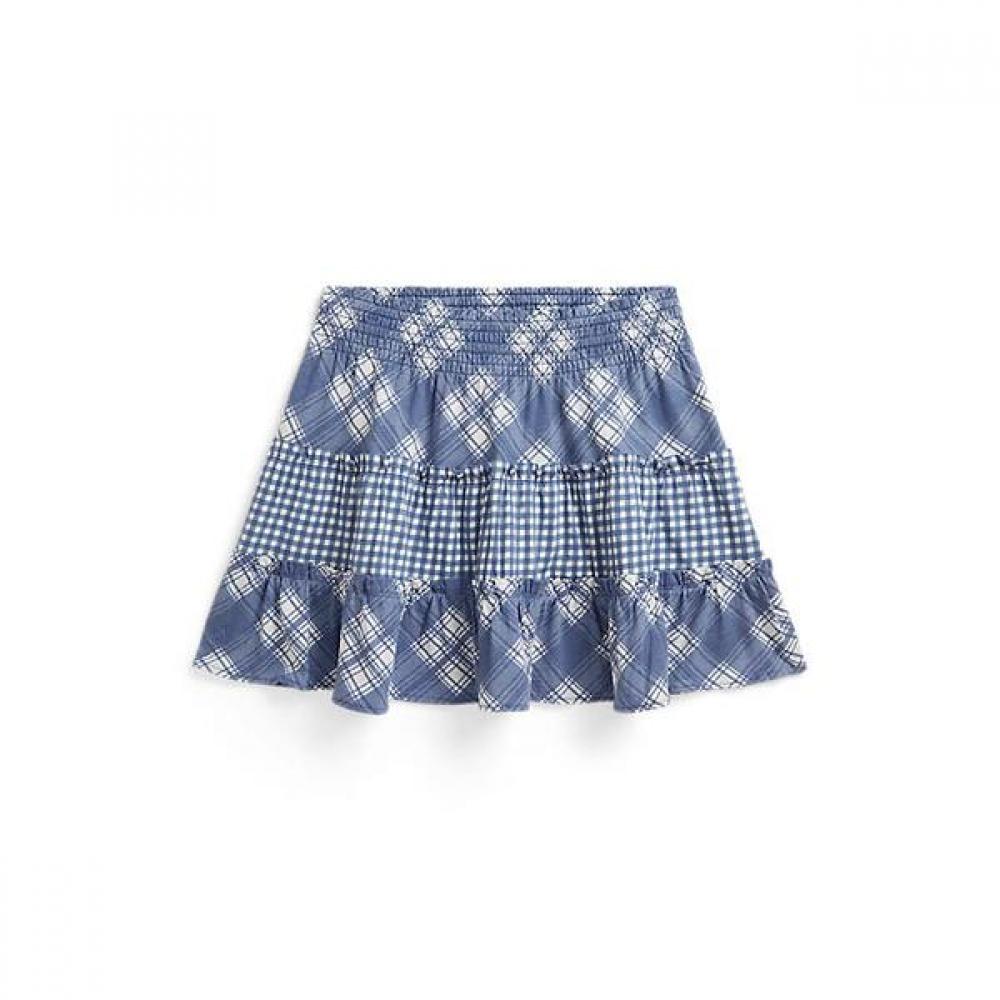 Polo Ralph Lauren Girls Plaid Tiered Cotton Skirt 7 16 Cwposktg6h20165400 M