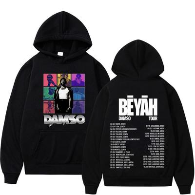 Rapper Damso Tour 2026 Print Hoodie Men Women Fashion Sweatshirts Long Sleeves Loose Casual Harajuku Hip-hop Pullover Streetwear